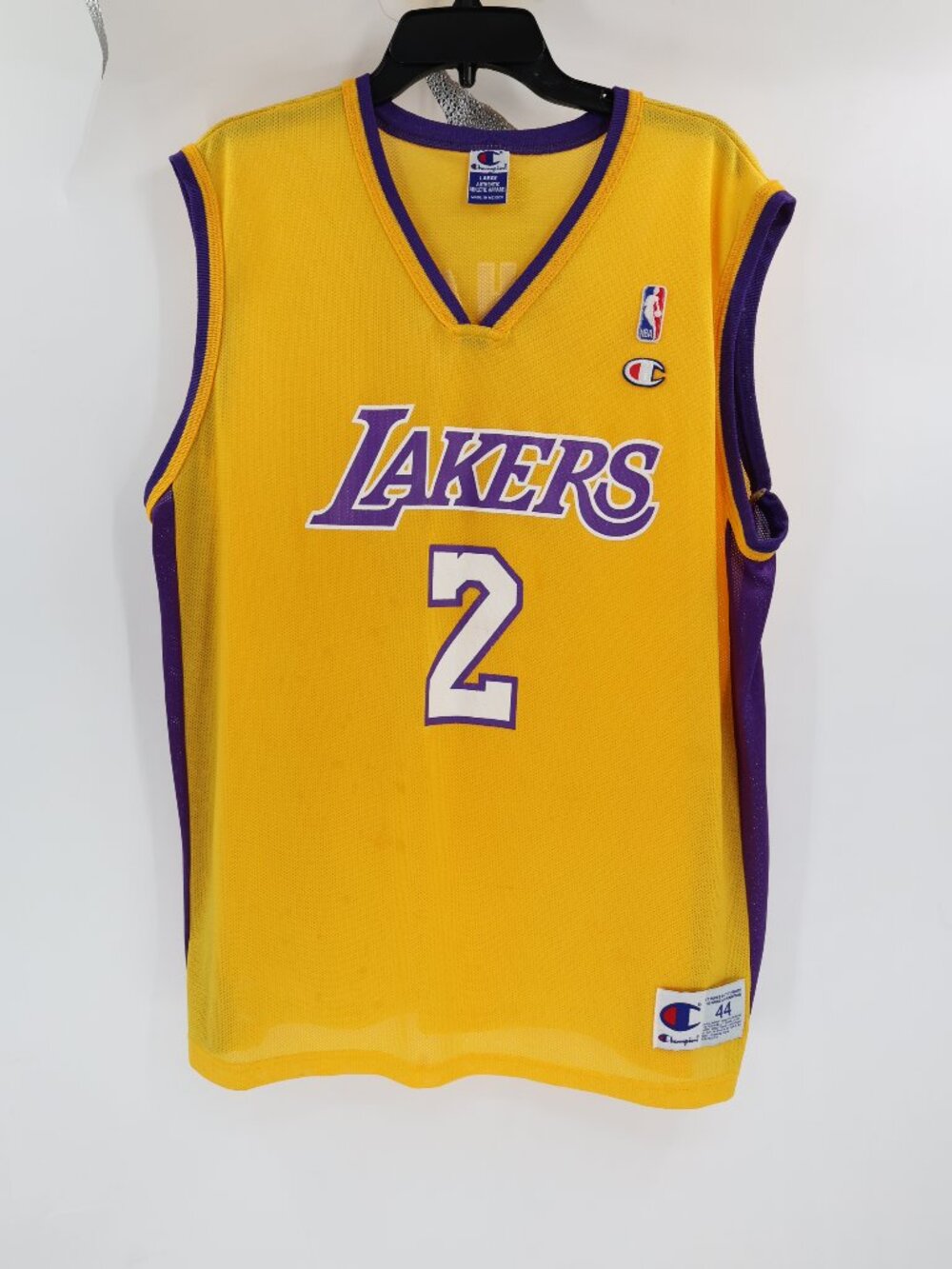 Vintage Champion Jersey 44 Los Angeles Lakers Derek Fisher #2 Nylon Sleeveless